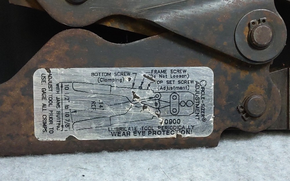 Vintage Circle Sizer Crimp Adjustment Tool 70900