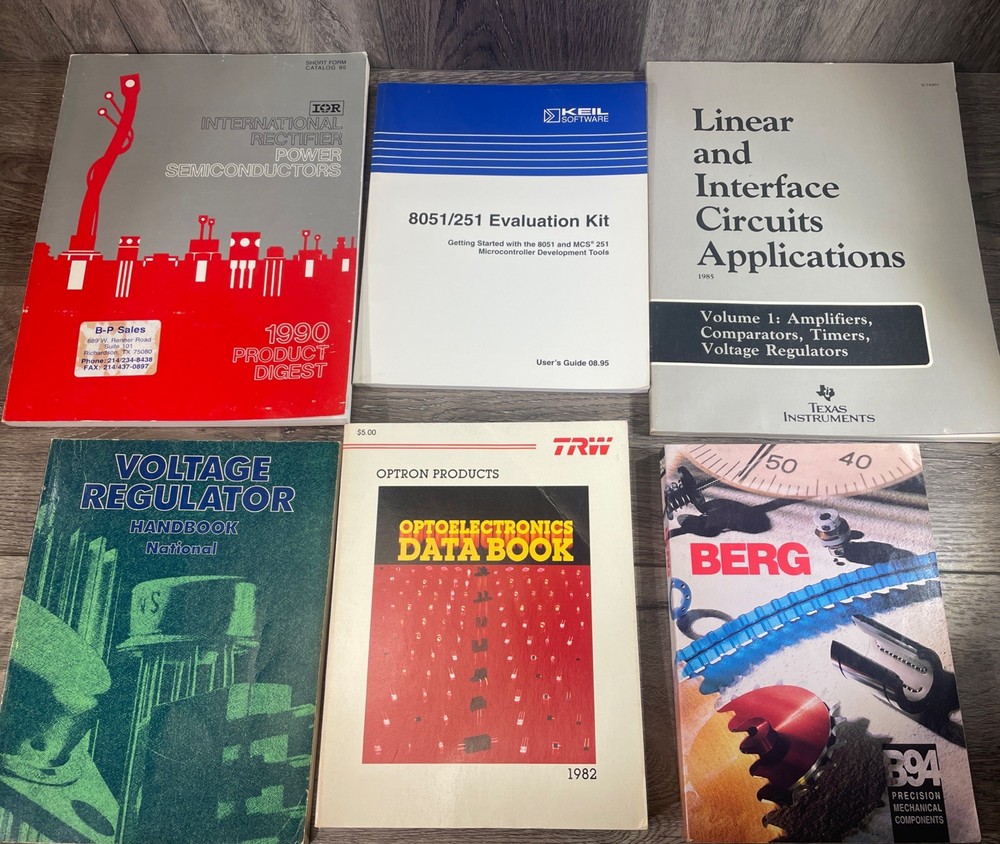 Vintage Electrical Engineering Semiconductor Data Books Handbooks Product List