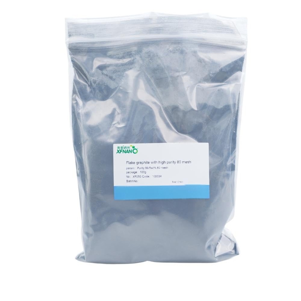 High Purity Graphite Flake 80 Mesh Flake Graphite with high purity-100 Gram