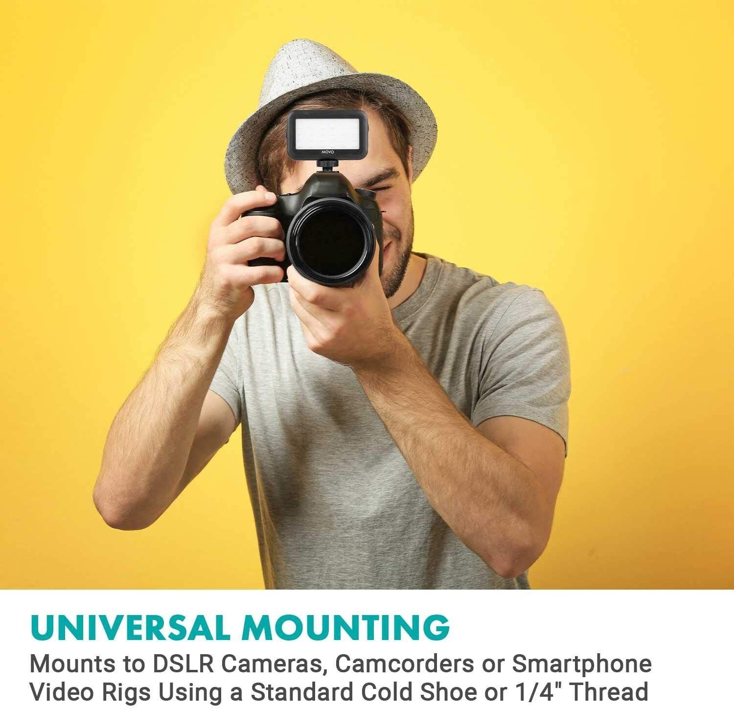 Movo LED-30 Rechargeable Mini LED Video Light Panel with Adjustable Brightness