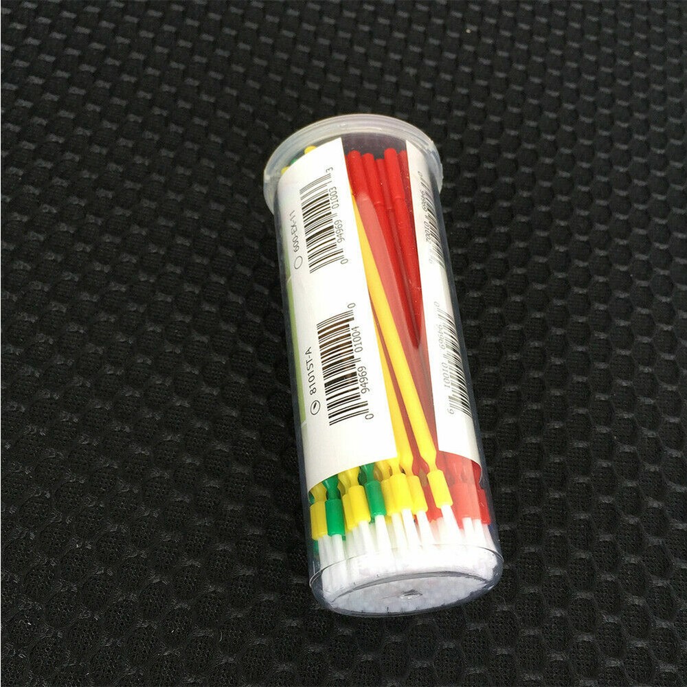 100Pcs Dental Disposable Micro Brush Bendable Applicator Eyelash Microbrush Tips