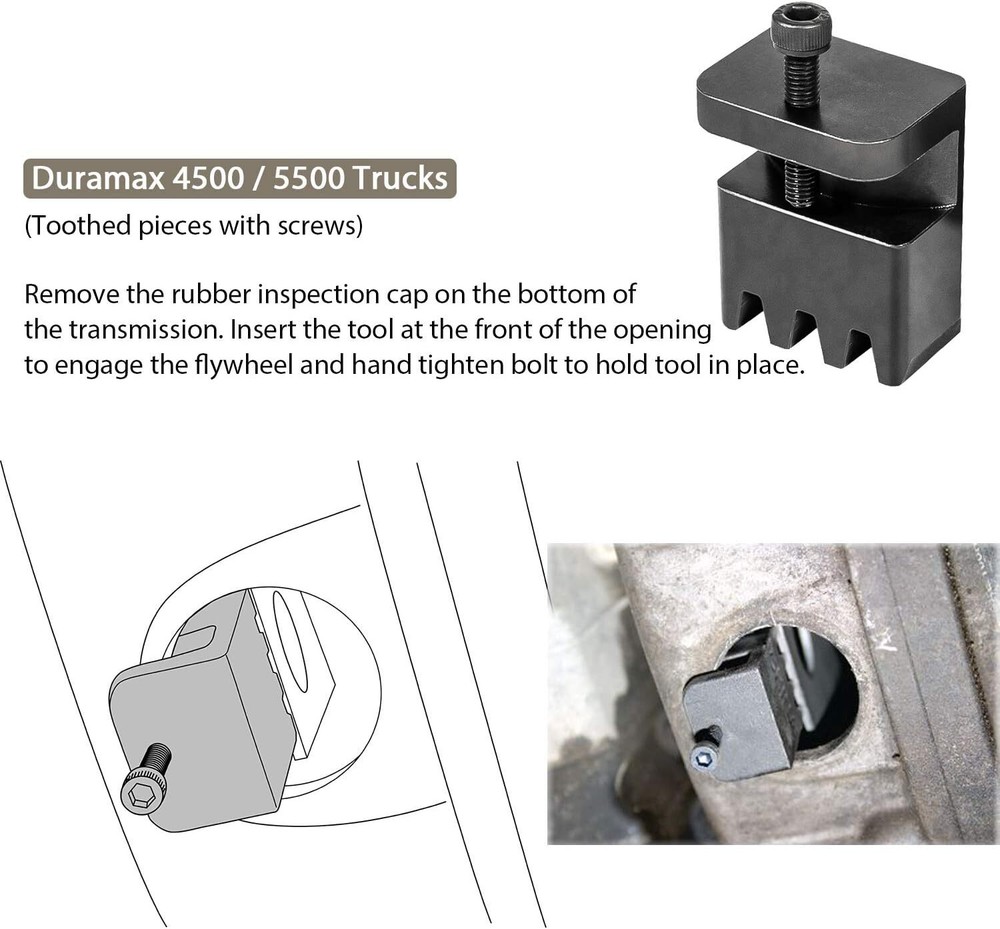 22100 Flywheel Locking Tool with 36mm Harmonic Balancer Socket For 6.6L Duramax
