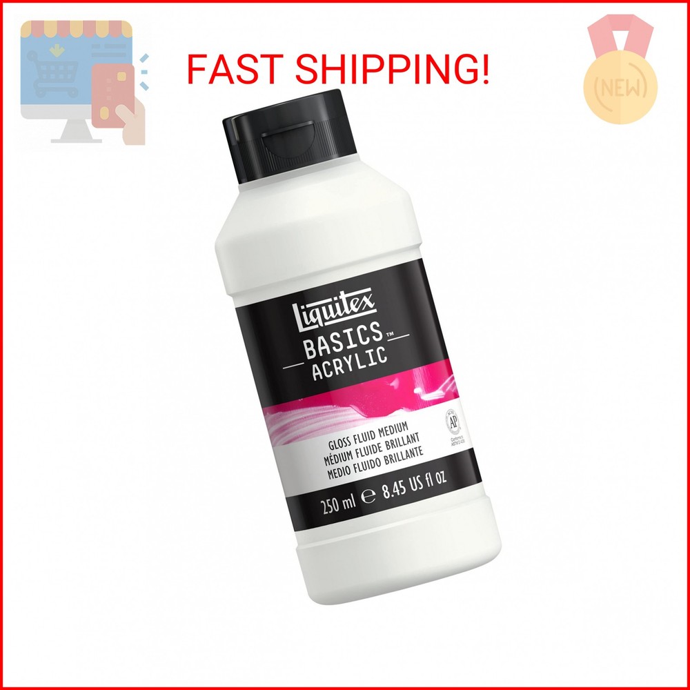 Liquitex BASICS Gloss Fluid Medium, 250ml (8.4oz) Bottle