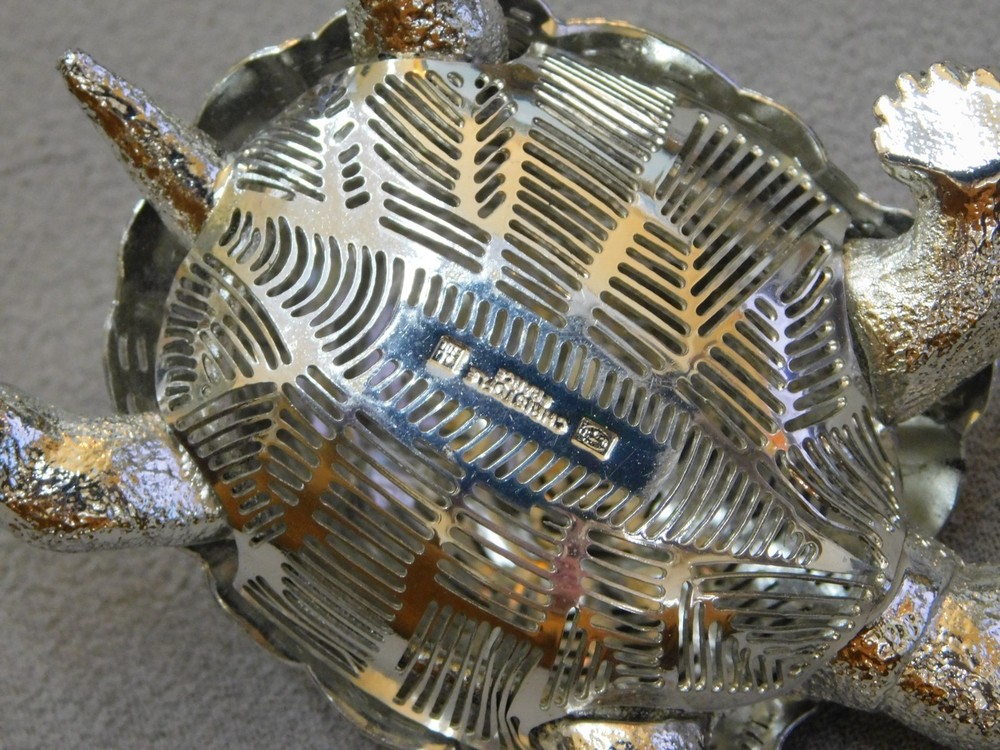 Christofle Lumiere D'Argent Silverplate Turtle Figurine