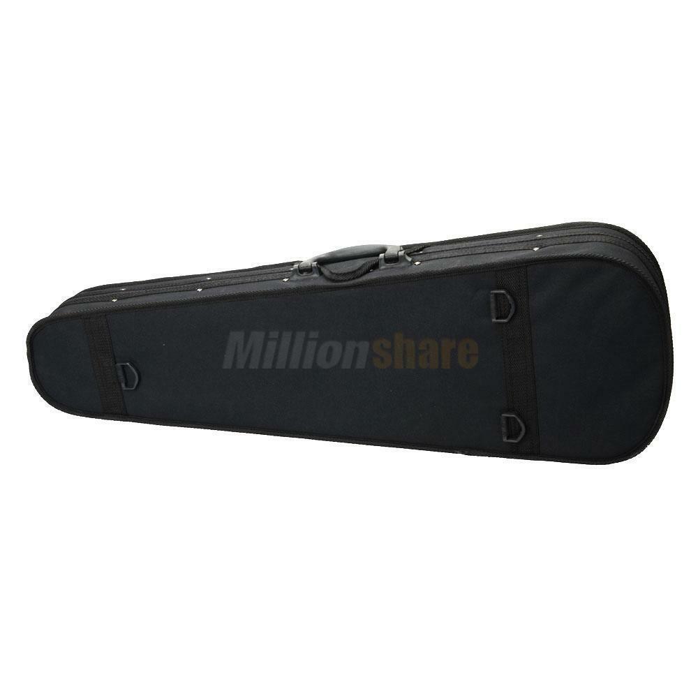 New Popular 4/4 Cloth Fluff Triangle Shape Black Violin Case