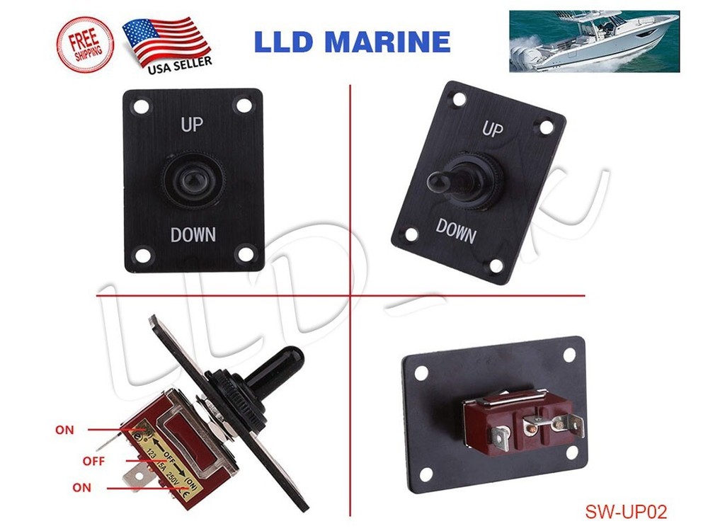 Marine Boat Tilt Trim Toggle Up Down ON OFF ON Momentary Panel Switch Control