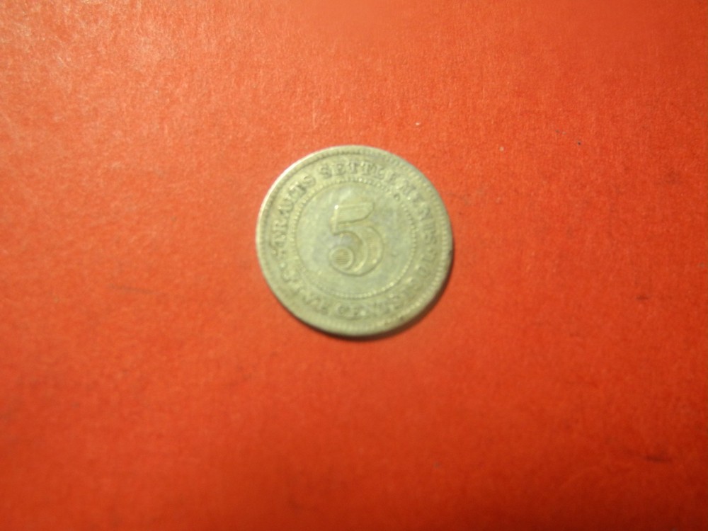 STS2 - STRAITS SETTLEMENTS - 5 CENT S- 1901 - SILVER