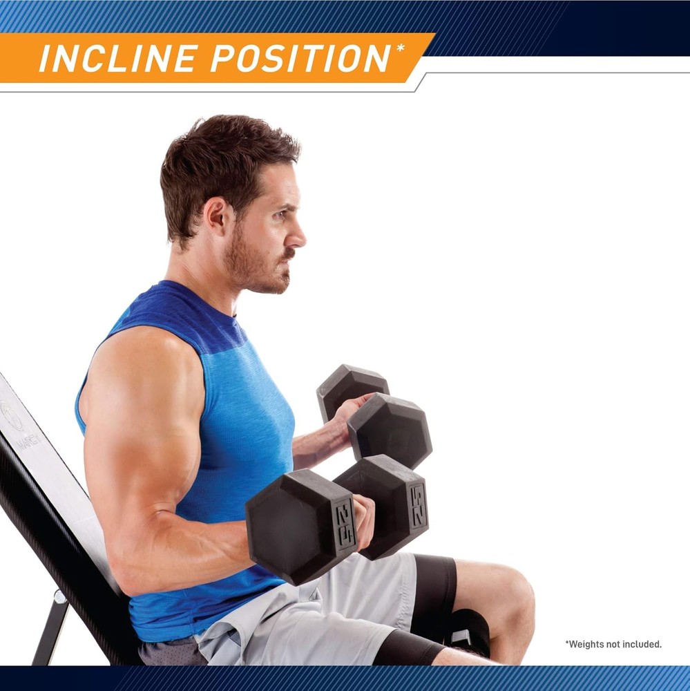 Exercise Utility Bench Upright Incline Decline & Flat Exercise SB-261W Black
