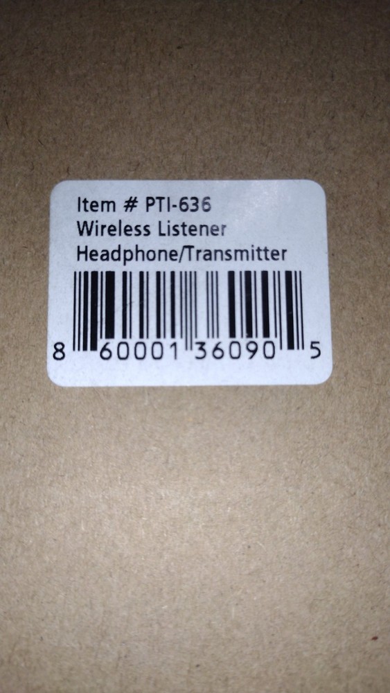 IR Wireless Headphone & USB Transmitter Listener System • PTI-636 • New In Box