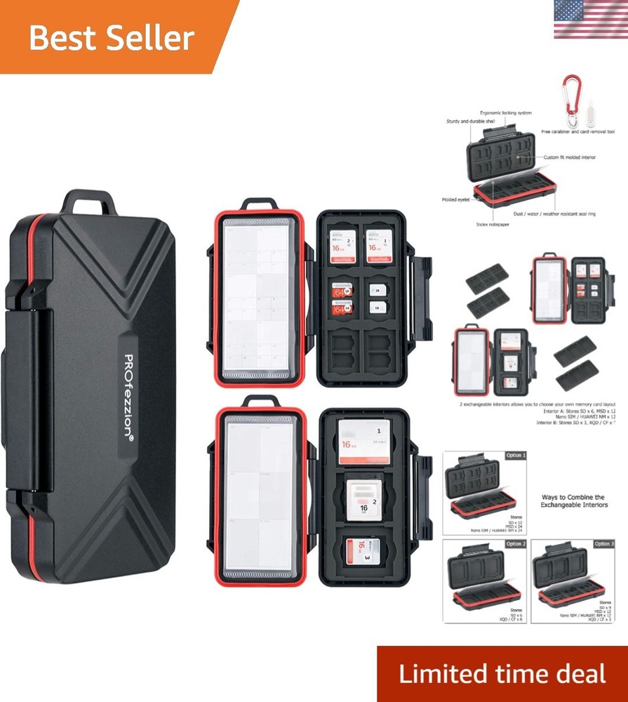 Compact & Customizable 48-Slot Memory Card Carrying Case for CFexpress and SD