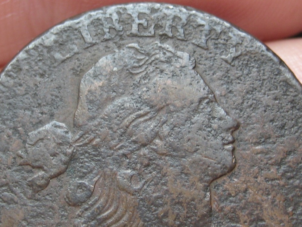 1802 Draped Bust Large Cent Penny- With Stems, VF/XF Details