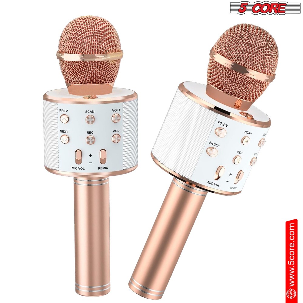 5 Core Microphone Wireless Karaoke Mic with Speaker Portable Bluetooth Microfono