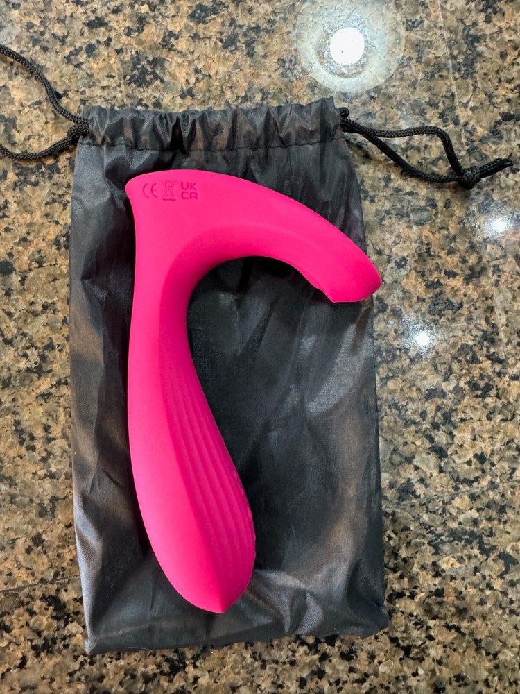 Dual Stimulating Vibrator Rechargeable USB Magnetic Remote-Controlled Pink