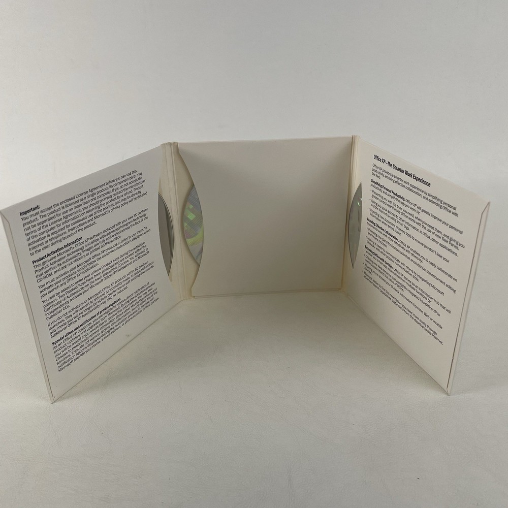 3 Disc Microsoft Office XP Professional + Publisher 2002 Version W/ Product Key