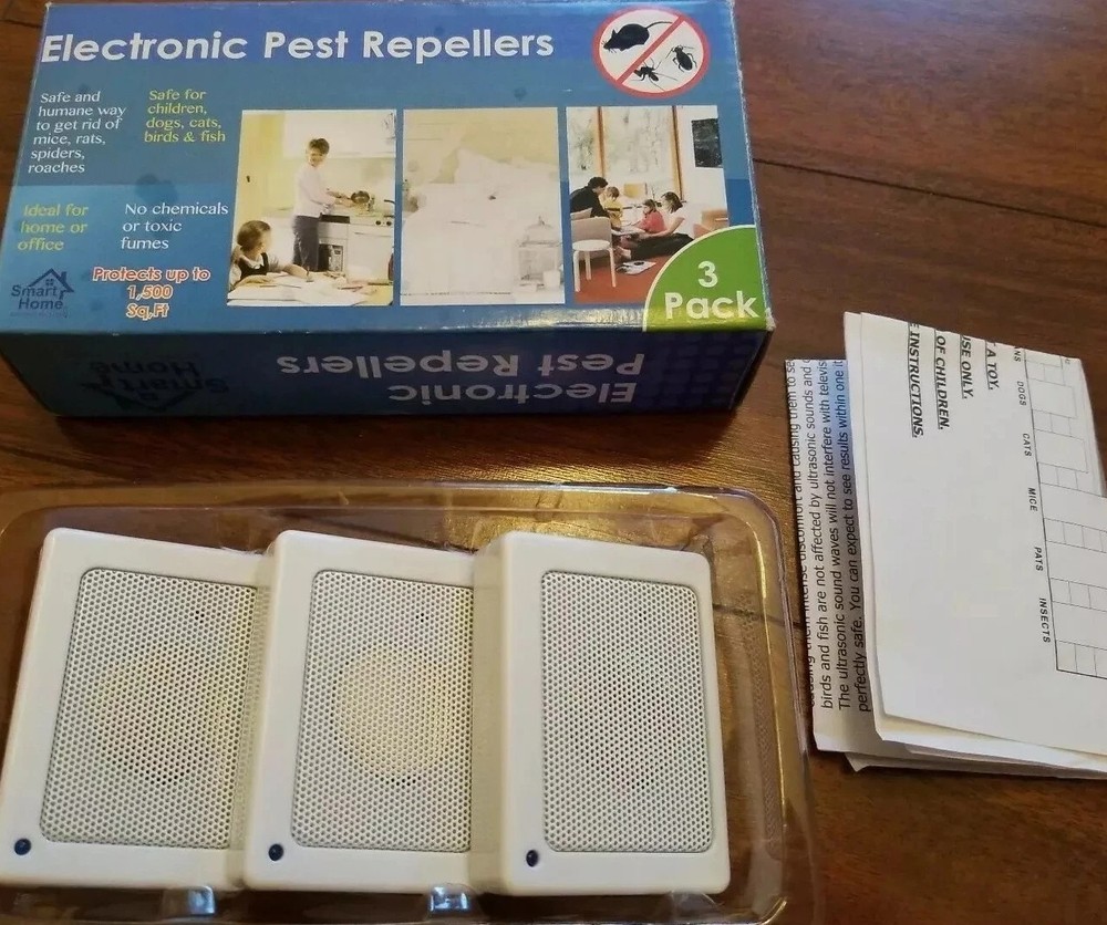 Smart Home Electronic Pest Repellers 3 Pack Plug Ins New NIB