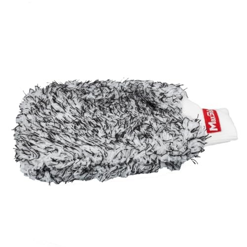 Universal Black & White Microfiber Wash Mitt - Premium Scratch-Free - Small