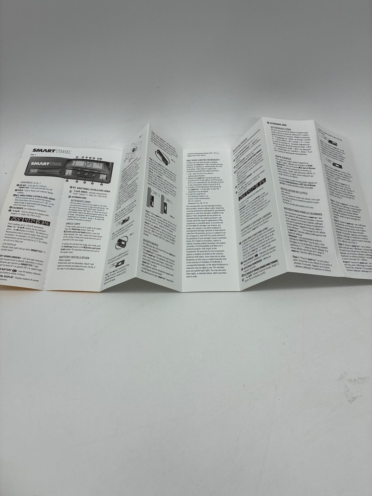 SMARTTOOL Digital Level M-D 92346 Electronic Inclinometer LCD Hold Case Manual