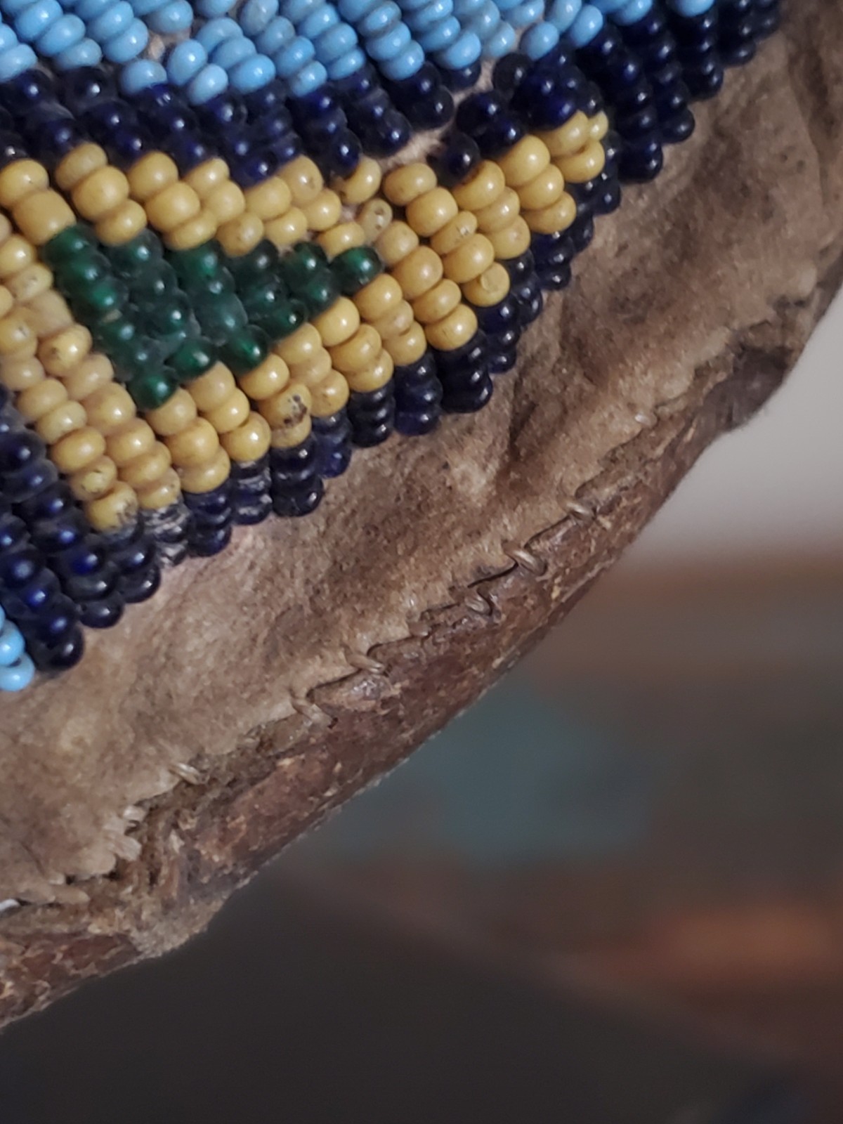 Antique OLD Native American Indian plains beaded early 1860s moccasins 19th c.