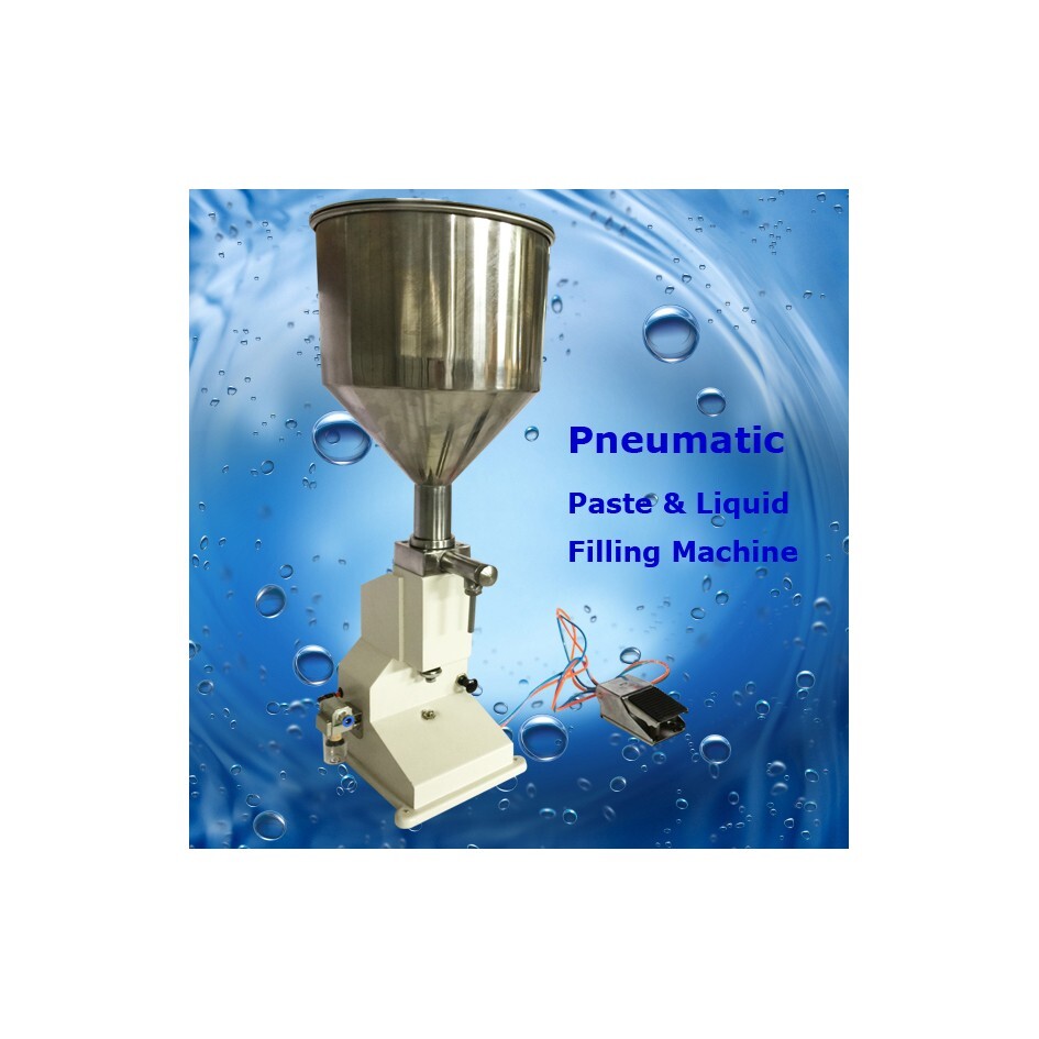 10L 5-50ml Pneumatic Paste&Liquid Filling Machine W/Foot Switch&Automatic Switch
