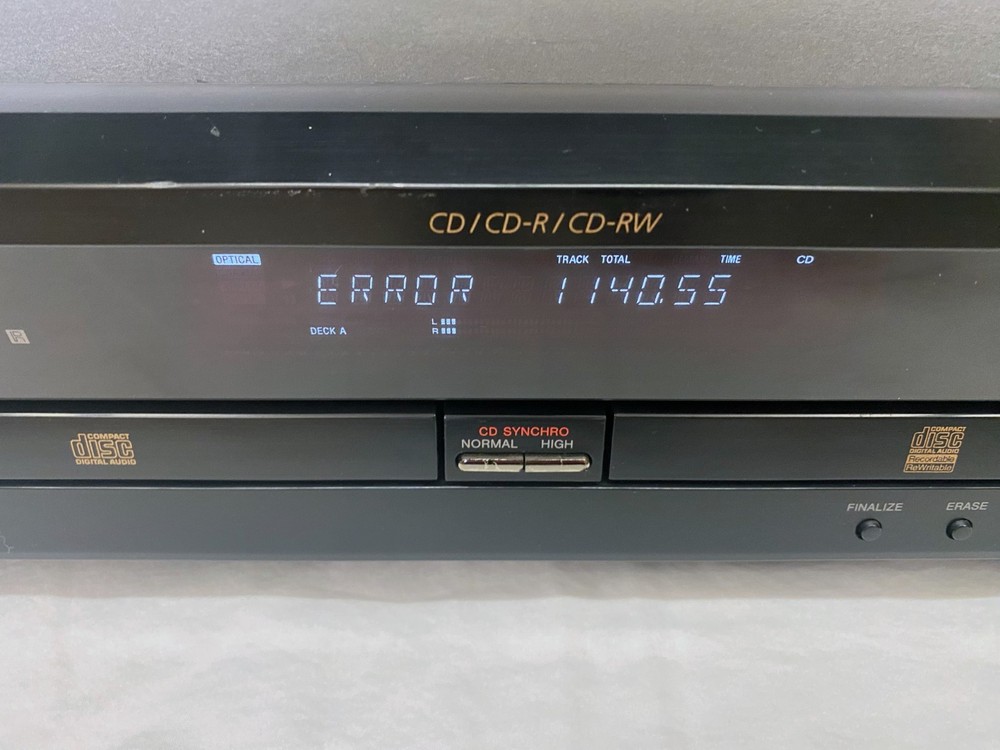 Sony RCD-W1 Dual Deck CD Player / CD Recorder – CD-R/CD-RW - Tested - READ!