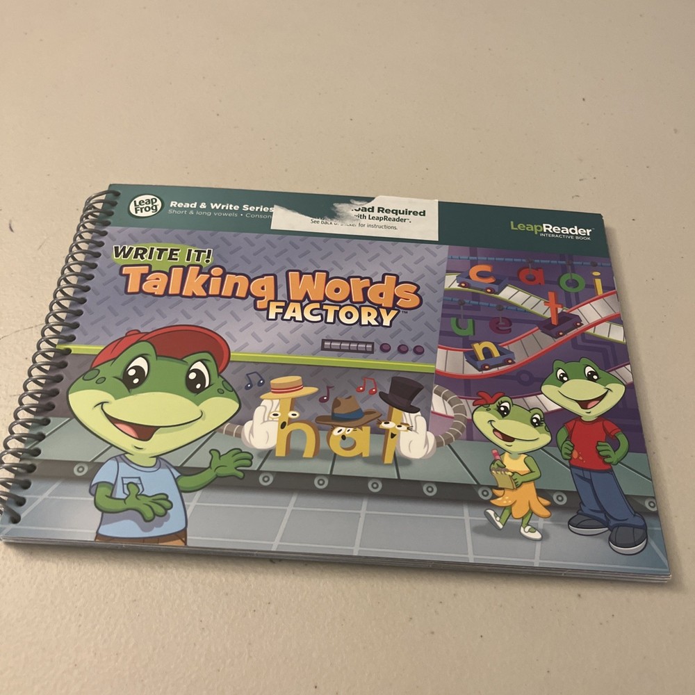 LeapFrog LeapReader Writing Workbook Talking Words Factory Frog Write It