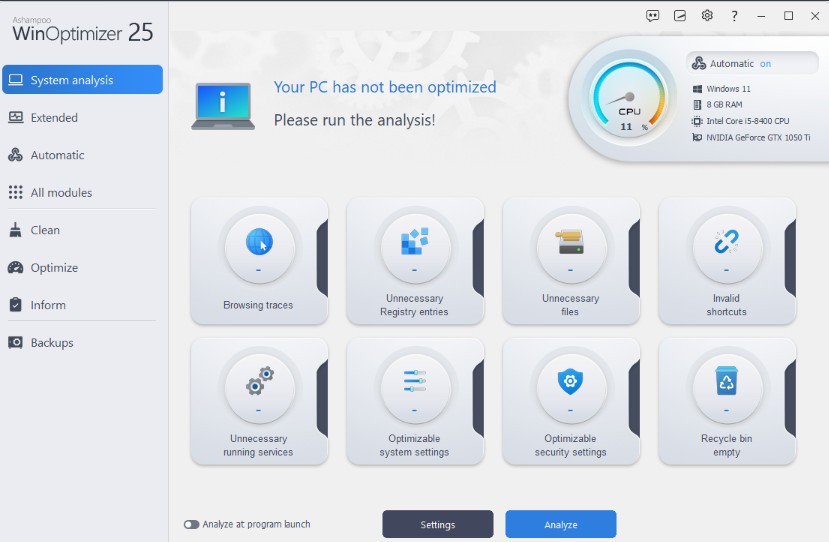 Ashampoo WinOptimizer 25 -Snap 15-Lightning PDF⁠ Lifetime for PC [DISC] Bundle 7