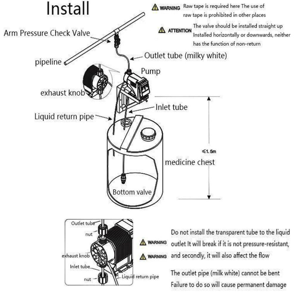 220V Acid Dosing Pump Automatic Electromagnetic Micro Dosing NEW