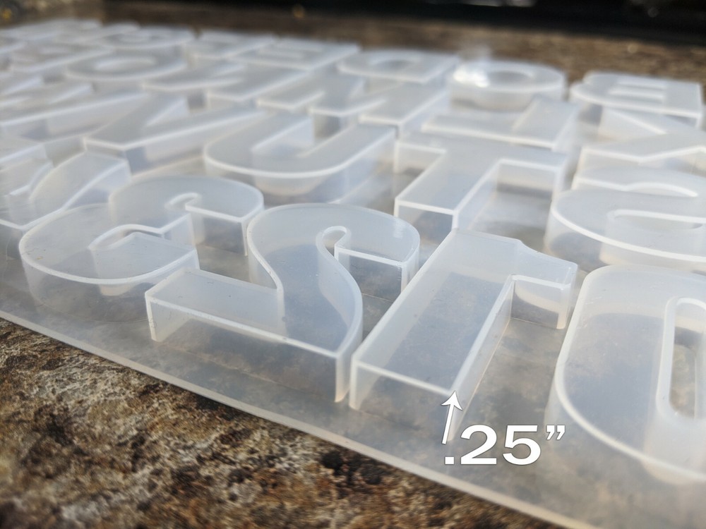 Letter Mold - Reverse Letter Mold - Silicone Reverse Letter Mold - Letter Mould