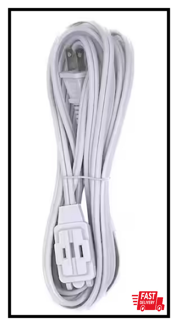 12 ft. 16/2 Light Duty Indoor Multi-Outlet Extension Cord White