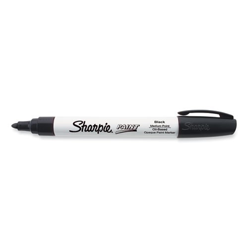 Sharpie 35549 Permanent Paint Marker, Medium Bullet Tip, Black, 2/Pack