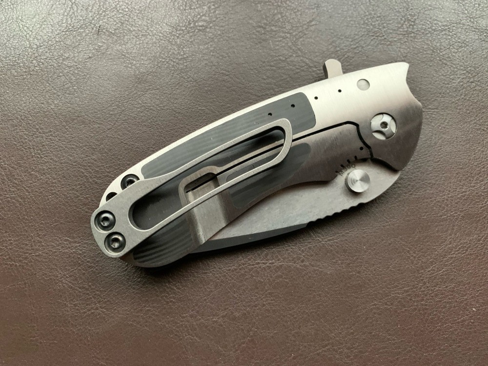 DIREWARE – S-96, Titanium Framelock w Unidirectional CF inserts, M390 Blade