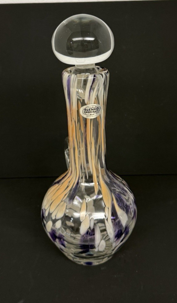 Blenko Glass Cat 2516 - Crystal with Alternate Stopper