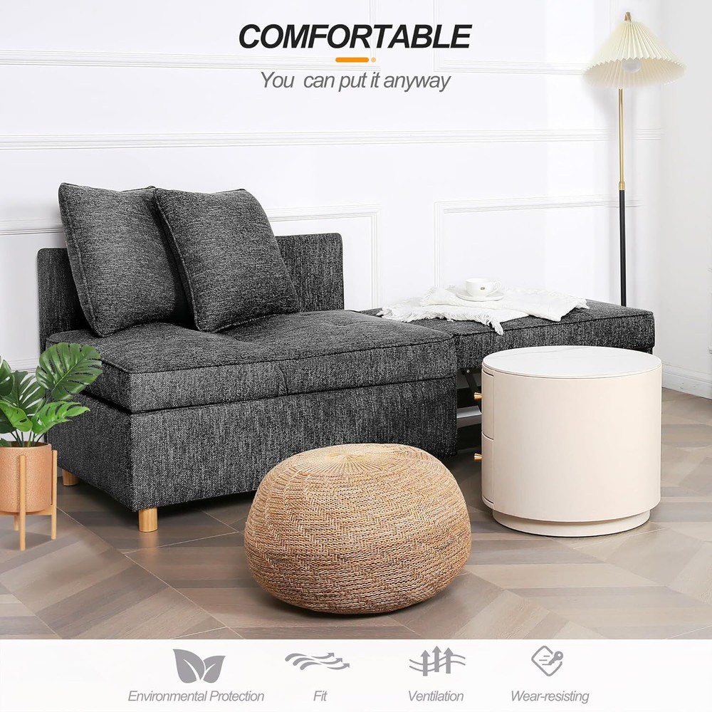 4-in-1 Folding Ottoman Sofa Bed, Convertible Chair Multi-Function Sleeper Sofa*)