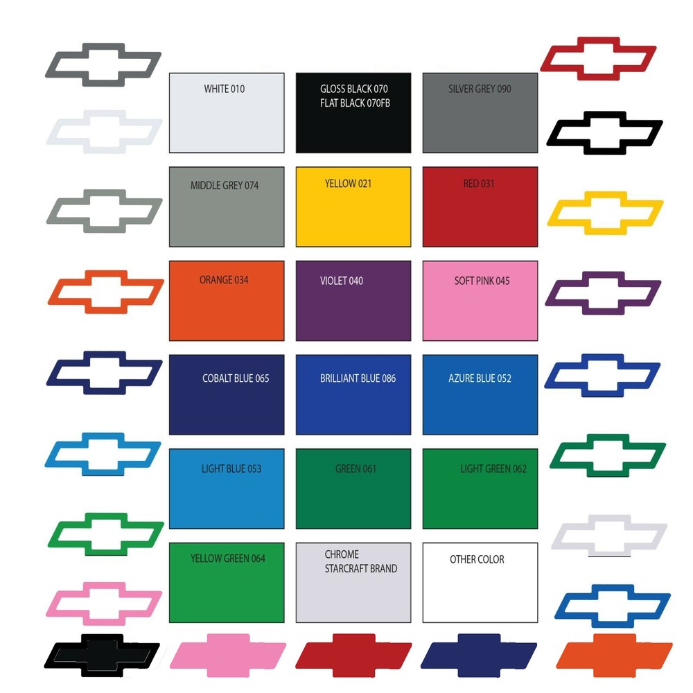 Chevy BowTie 10 PACK OUTLINE OR SOLID Decal center cap 3 sizes TRACKED & INSURED