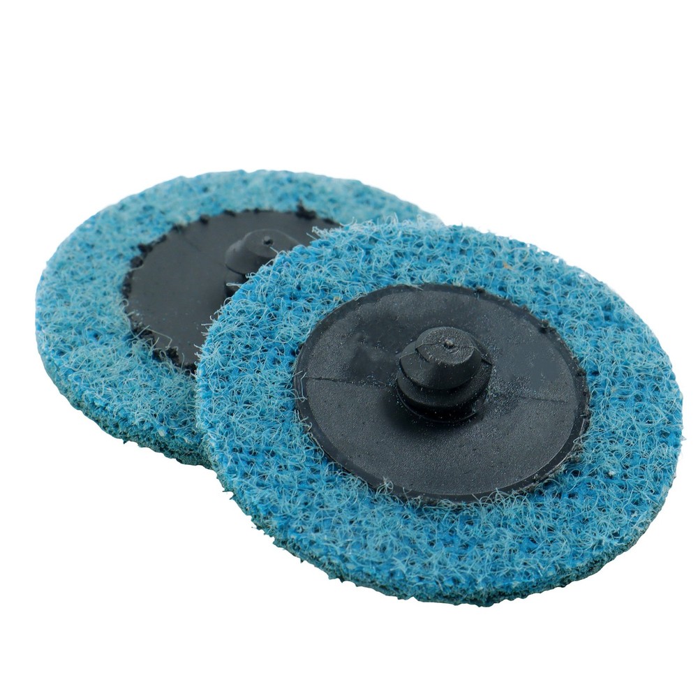 25 Pcs 2" Blue Fine Prep Pad Discs Surface Conditioning Quick Change Discs