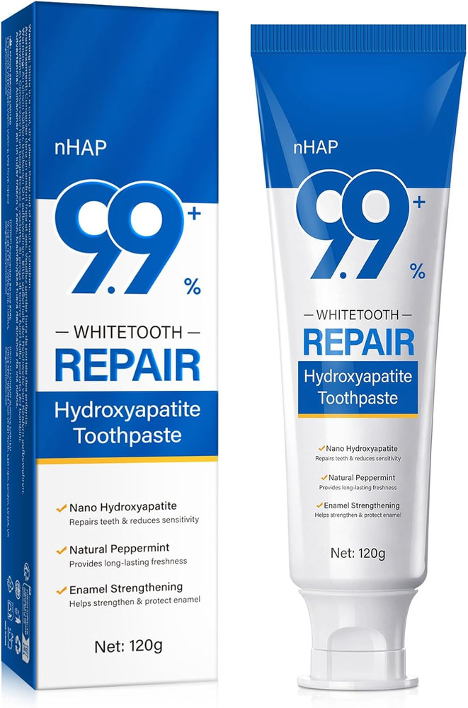 9.9% Hydroxyapatite Toothpaste, Protects Enamel and Strengthens Teeth, Cleans...