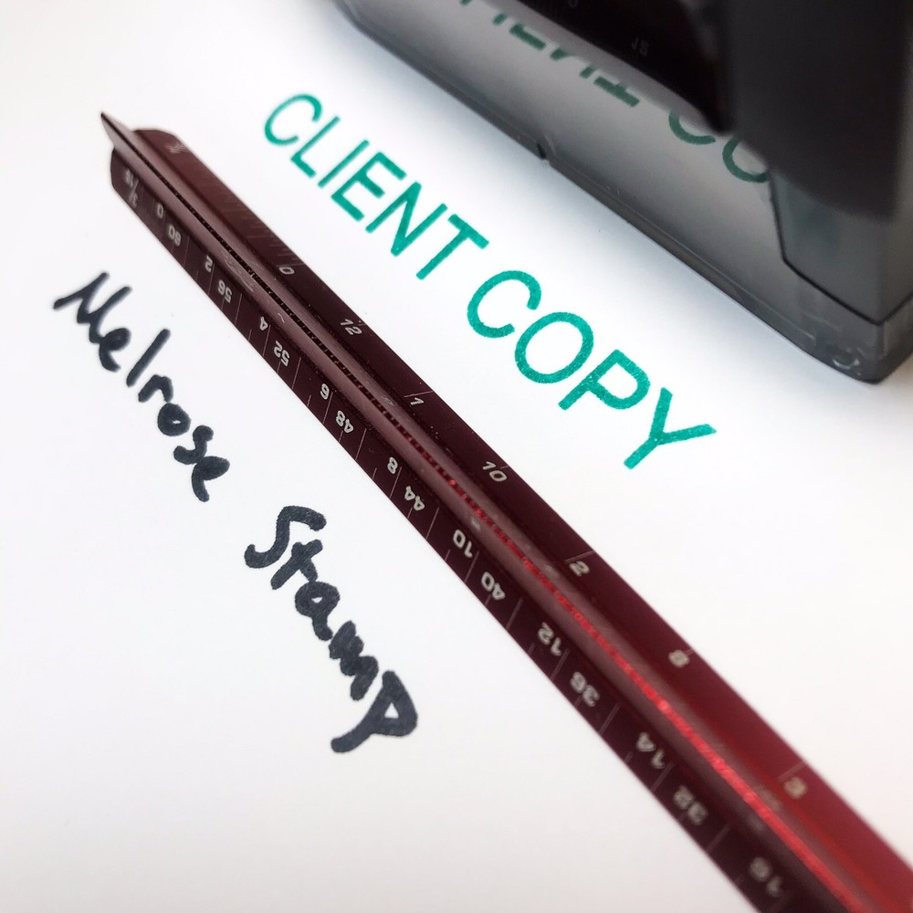 Client Copy Rubber Stamp Green Ink Self Inking Ideal 4913