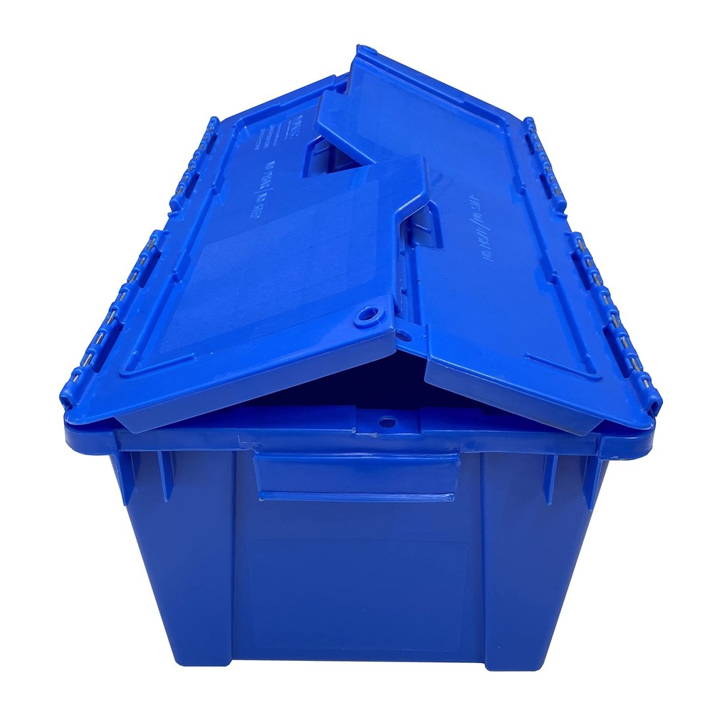Storage Bind With Lids, 6 Pack, Blue, Stackable Storage Bin, Heavy Duty Capac...