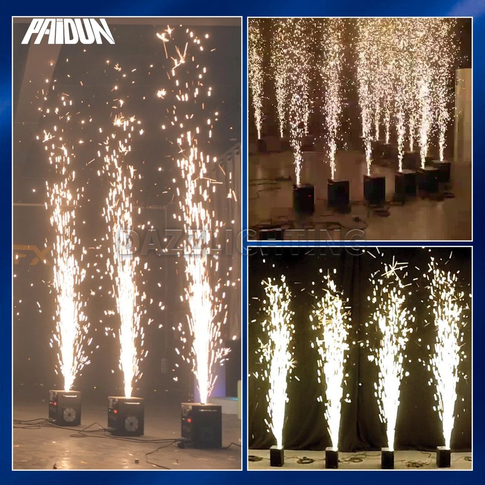 PAIDUN 4PCS Cold Spark Machine 750W DMX Firework 3.2-13.1FT Range Stage Effect