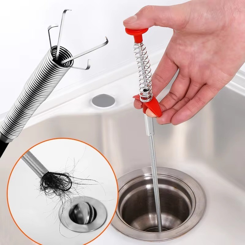 60cm Drain Snake Spring Pipe Dredging Clog Remover Tool