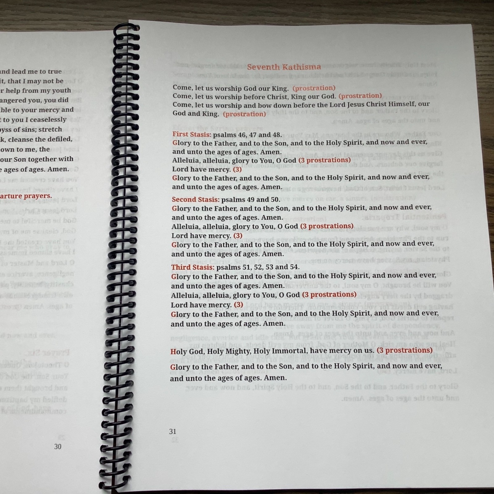 Orthodox Great Lent Psalter Repentance Pentinent Troparia Prayers 8X11 Modern EN