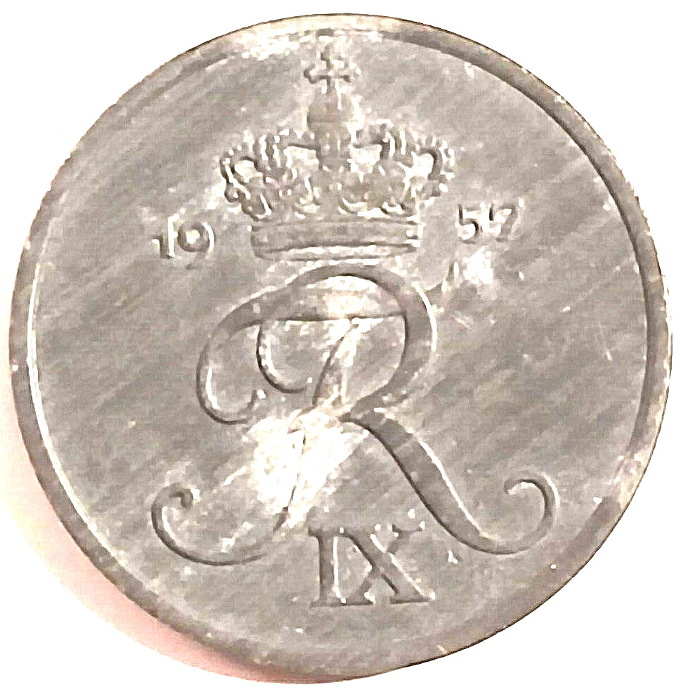 1957 5 Ore Coin Danmark Frederic IX Denmark
