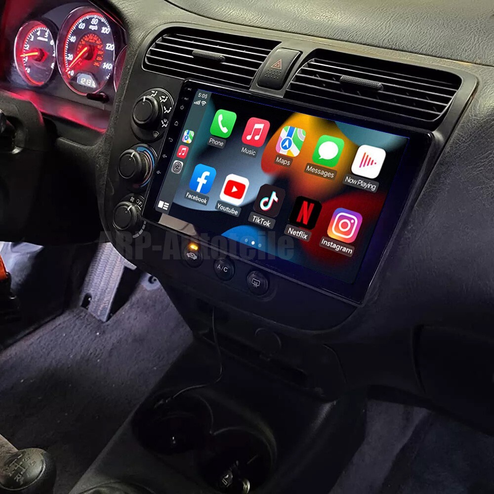 For Honda Civic 2000-2007 Android 15 Car Stereo Radio GPS Apple Carplay + Camera