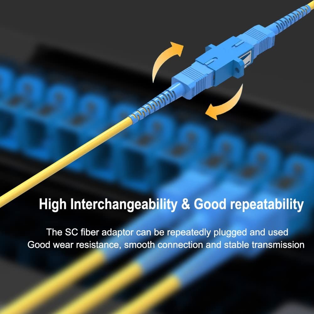12 Pack Single Mode Simplex SC Fiber Optical Adapter Coupler Network Connector