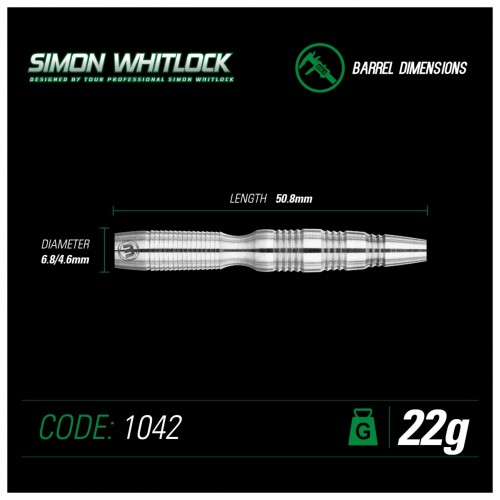 Steeldart Winmau - Simon Whitlock - Silver 1042 - 24G
