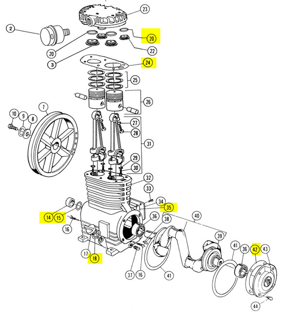 GK-9406 Gasket Kit for Devilbiss / Devair Model 223