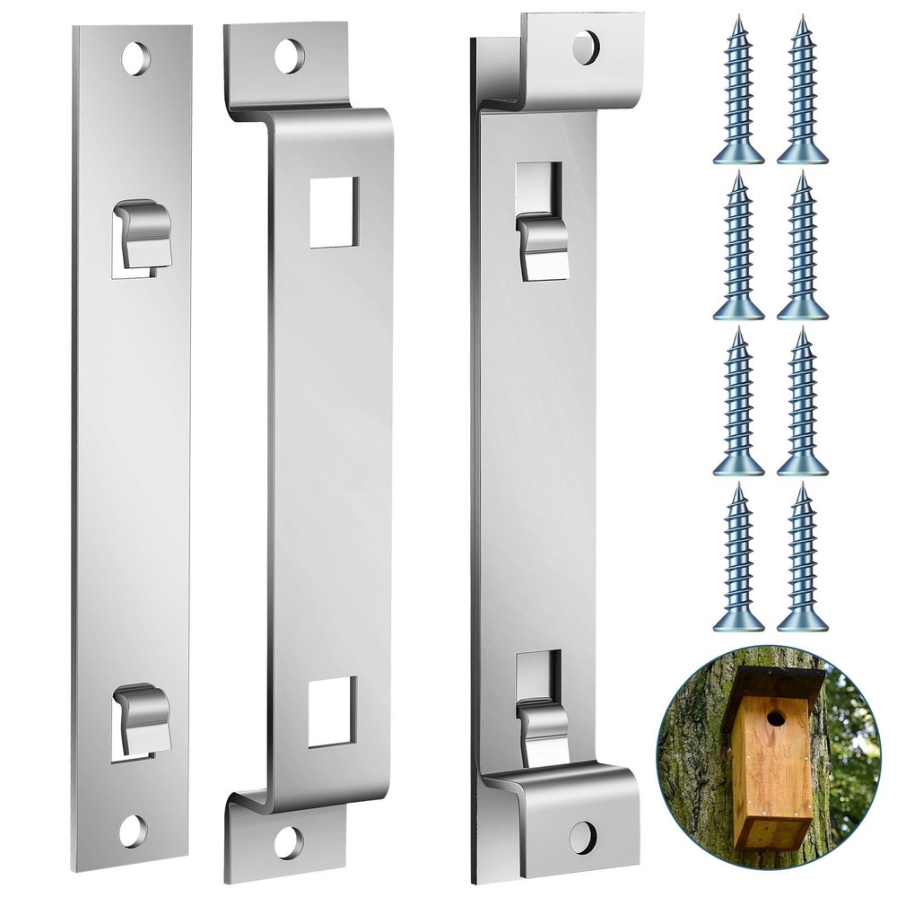 2 Sets Bird House Hanger Bracket Stable Rust Proof Galvanized Steel Mounting ...