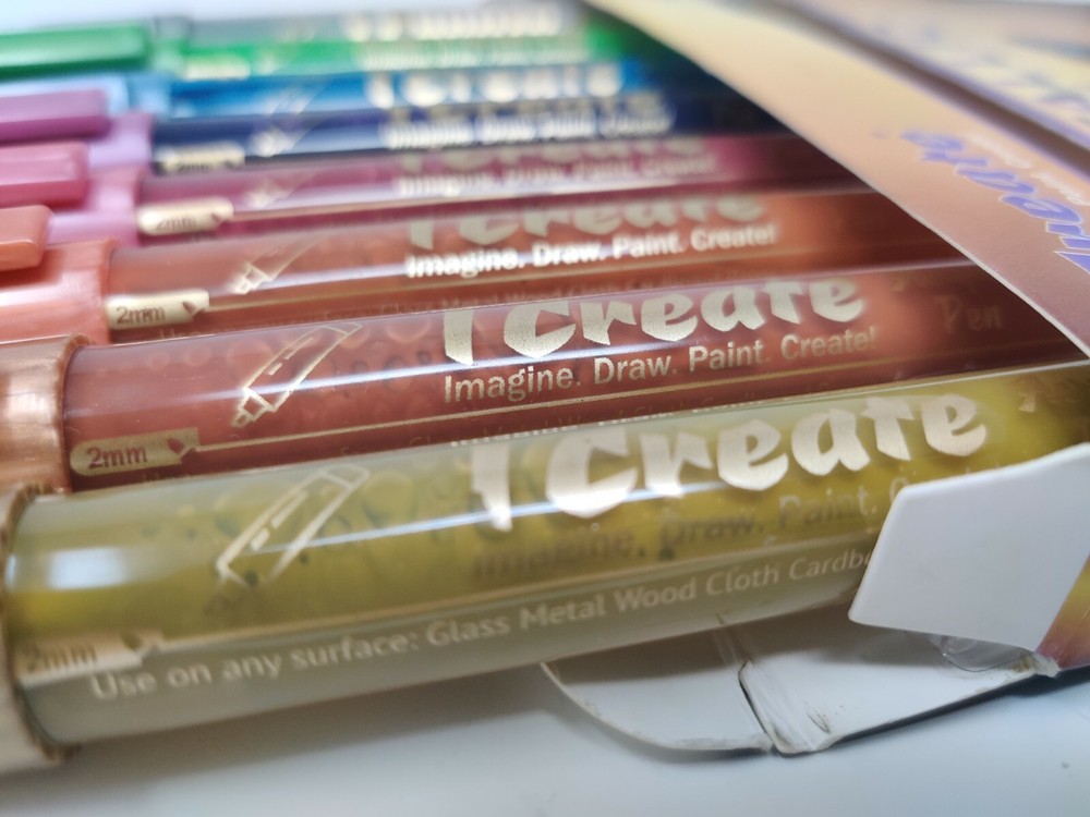 I CREATE Acrylic Pens | Metallic Colours - 8 Pack
