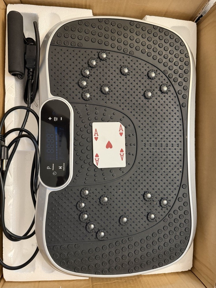 Oscillating Vibration Platform Machine Black Silver with Remote Control