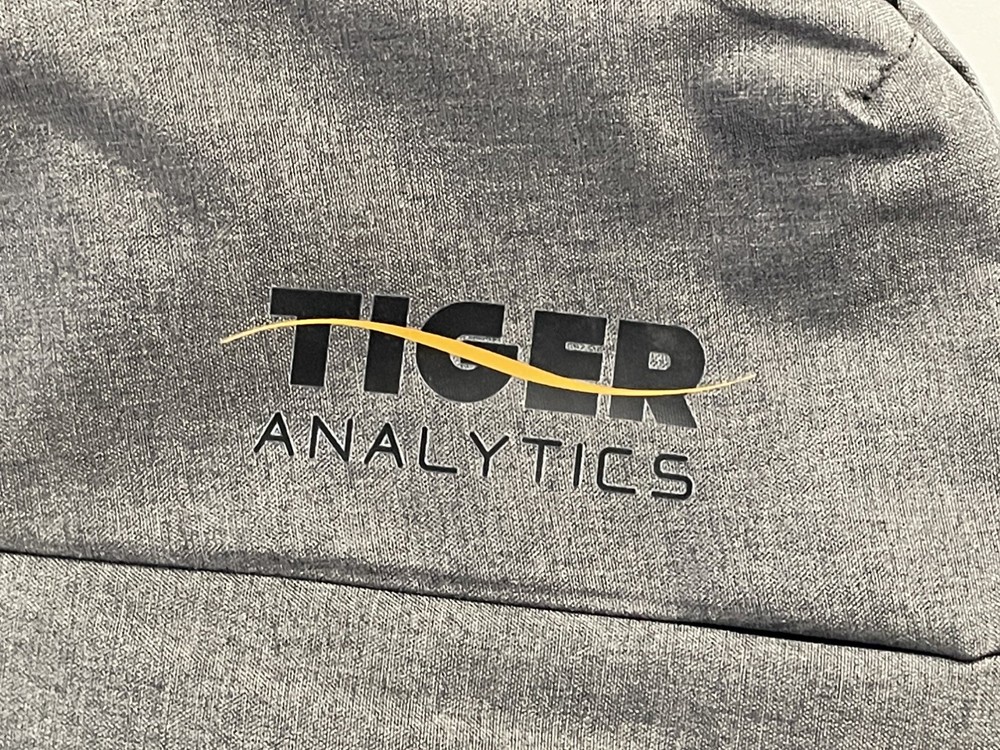 Tiger Analytics Laptop Backpack Gray 13x18 Padded Business Tech Bag